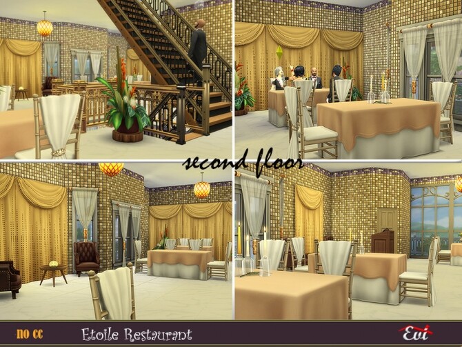 Sims 4 Etoile Restarurant by evi at TSR