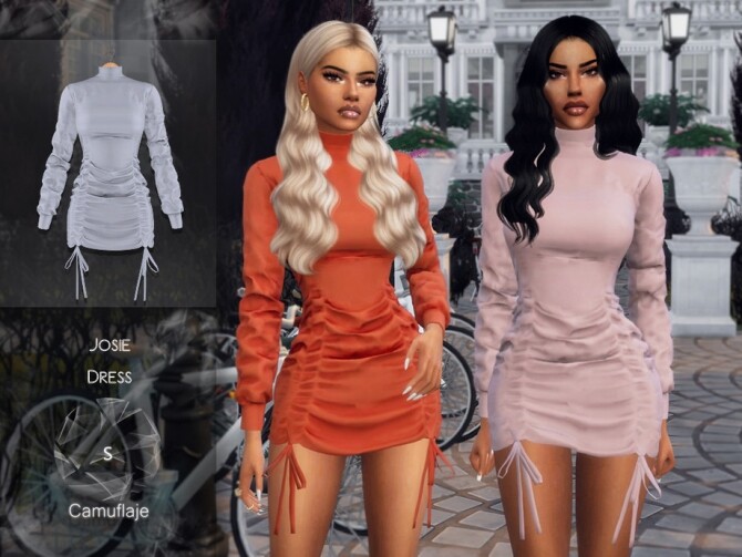 Sims 4 Josie Dress by Camuflaje at TSR