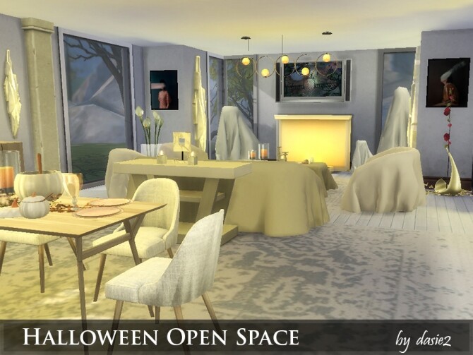 Sims 4 Halloween Open Space Room by dasie2 at TSR