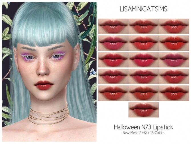 Sims 4 LMCS Halloween N73 Lipstick (HQ) by Lisaminicatsims at TSR