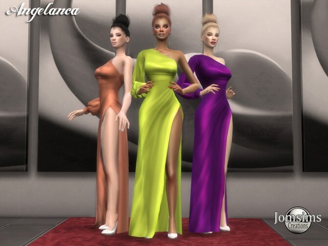 Sims 4 Angelanca dress by  jomsims at TSR