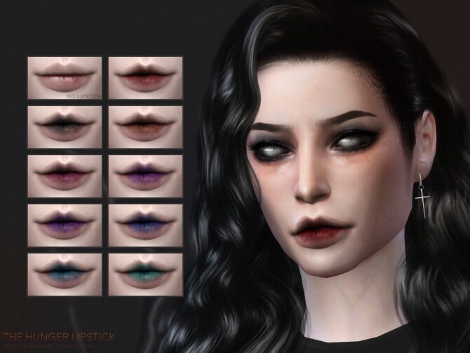 Sims 4 The Hunger lipstick Simblreen 2020 by sugar owl at TSR