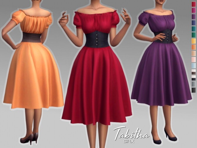 Sims 4 Tabitha Dress by Sifix at TSR