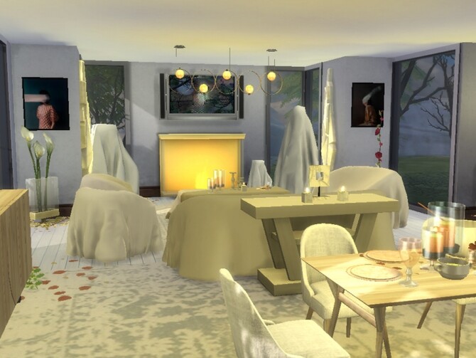 Sims 4 Halloween Open Space Room by dasie2 at TSR
