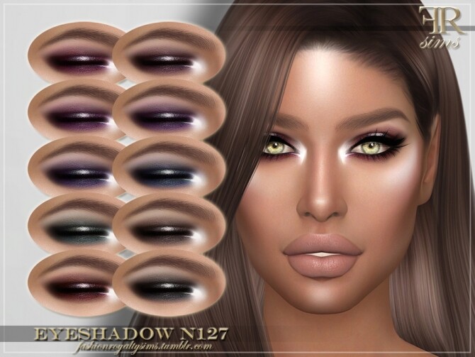 Sims 4 FRS Eyeshadow N127 by FashionRoyaltySims at TSR