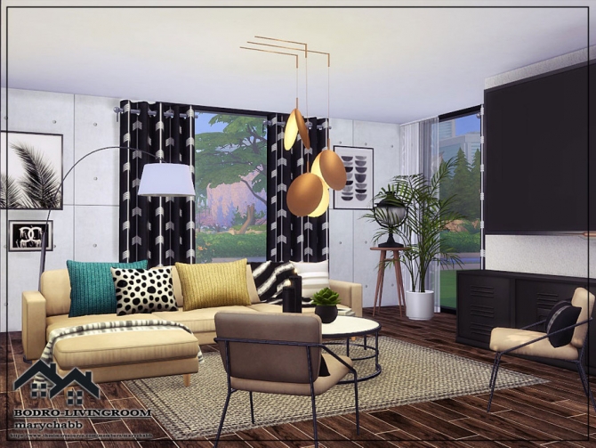 BODRO Livingroom by marychabb at TSR » Sims 4 Updates