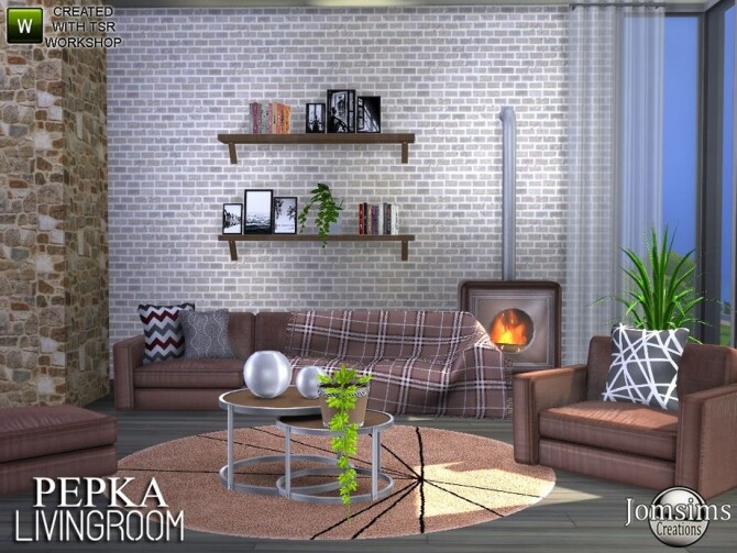 Sims 4 Pepka livingroom by jomsims at TSR
