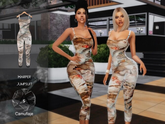 Sims 4 Harper Jumpsuit by Camuflaje at TSR