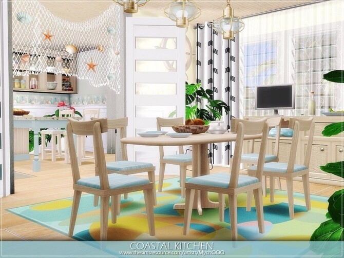 Sims 4 Coastal Kitchen by MychQQQ at TSR