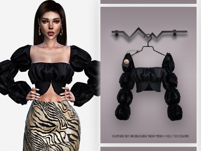 Sims 4 Clothes SET 88 BLOUSE BD333 by busra tr at TSR