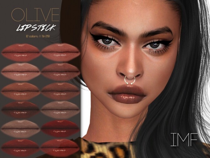Sims 4 IMF Olive Lipstick N.291 by IzzieMcFire at TSR