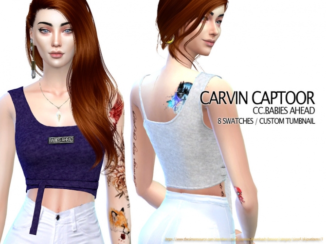 Babies ahead top by carvin captoor at TSR » Sims 4 Updates