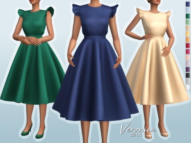 Sims 4 Veronica Dress by Sifix at TSR