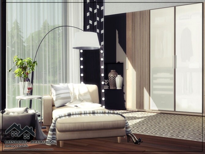 Sims 4 CONCORD Bedroom by marychabb at TSR
