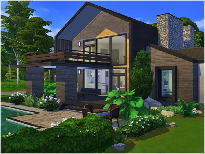 Sims 4 Modern Forest House by Ray Sims at TSR