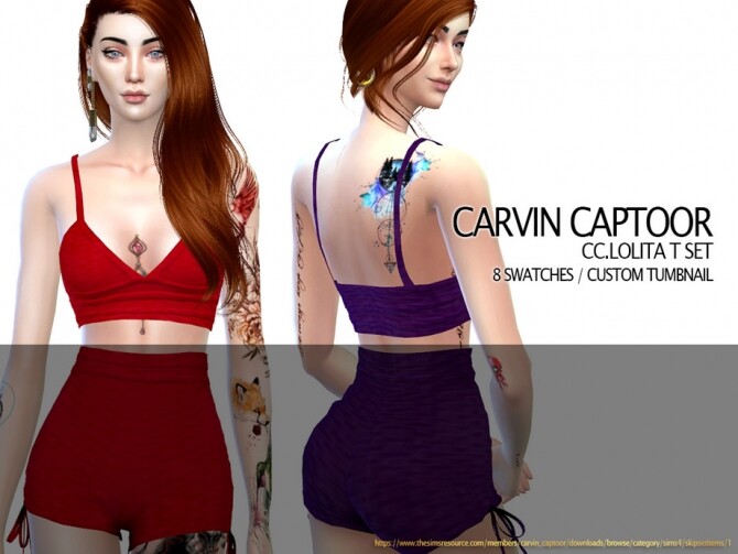 Sims 4 Lolita T top Set by carvin captoor at TSR