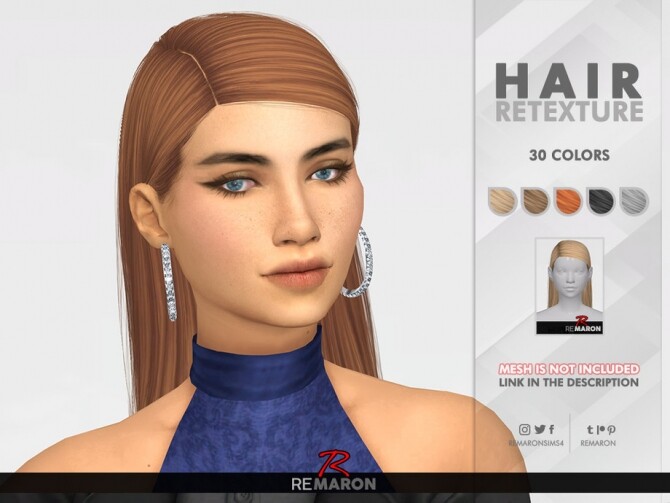 Sims 4 Esme Hair Retexture by remaron at TSR