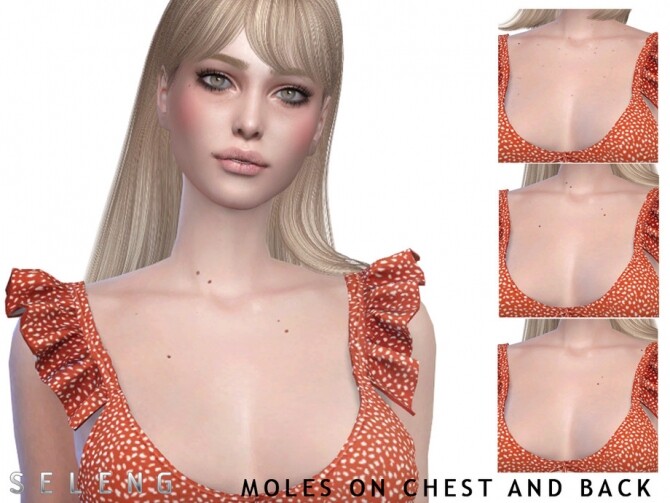 Sims 4 Moles on chest and back by Seleng at TSR