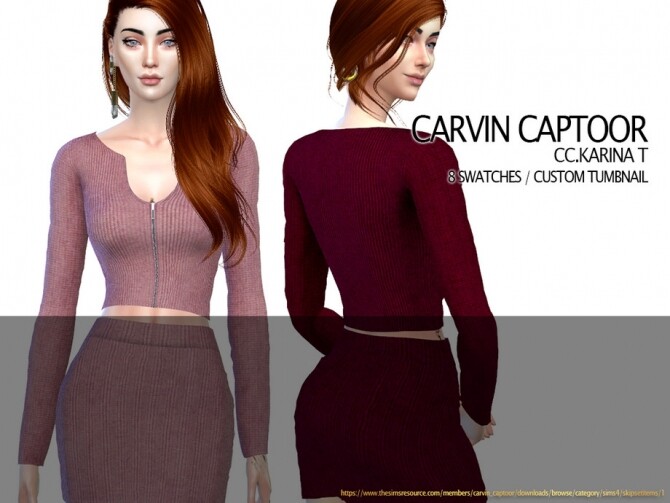 Sims 4 Karina T top by carvin captoor at TSR