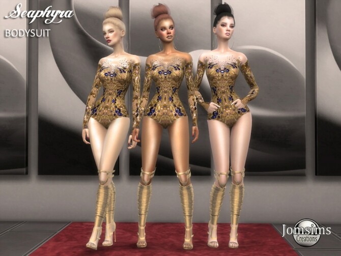Sims 4 Seaphyra bodysuit by jomsims at TSR