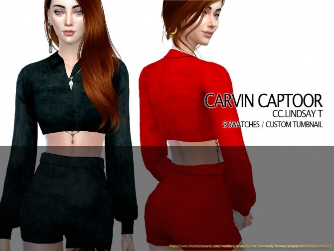 Sims 4 Lindsay T top by carvin captoor at TSR