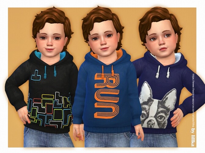 Sims 4 Hoodie for Toddler Boys 09 by lillka at TSR