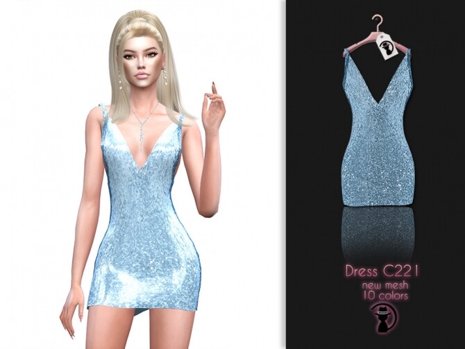Sims 4 Dress C221 by turksimmer at TSR