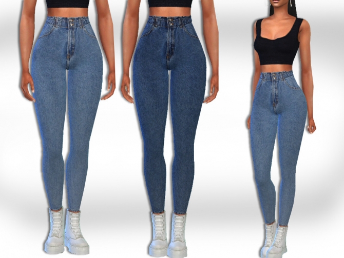 High Waist Fit Jeans by Saliwa at TSR » Sims 4 Updates