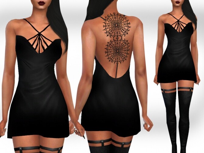 Sims 4 Witch Costume Dress by Saliwa at TSR