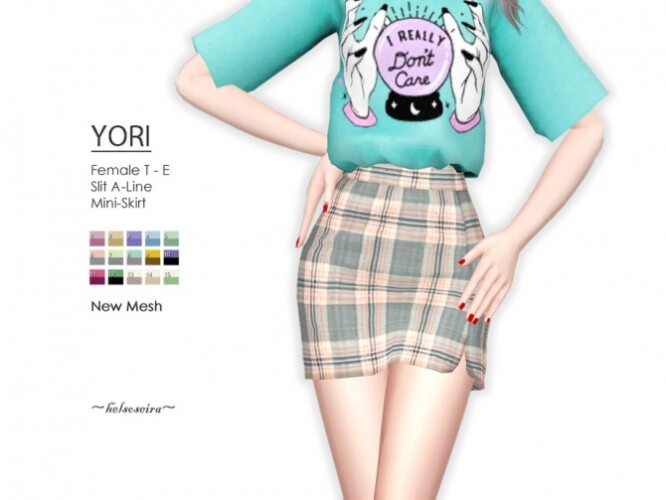 Yori Mini Skirt By Helsoseira At Tsr Sims 4 Updates