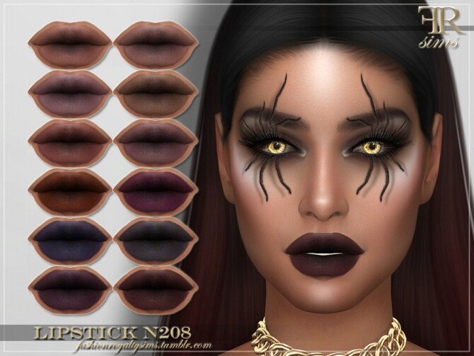 Sims 4 FRS Lipstick N208 by FashionRoyaltySims at TSR