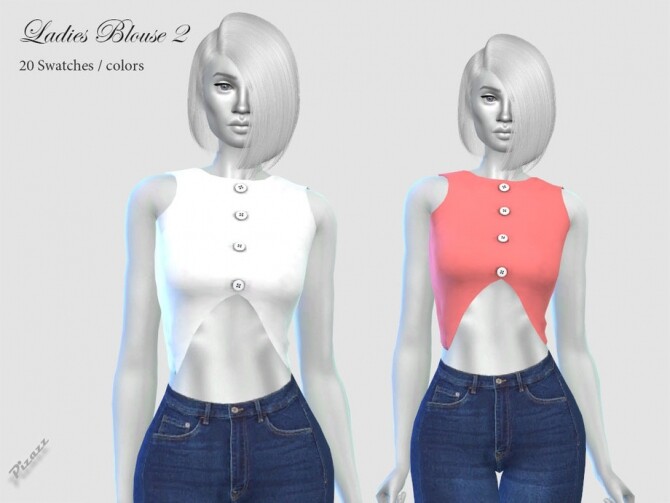Sims 4 Ladies Blouse 2 by pizazz at TSR