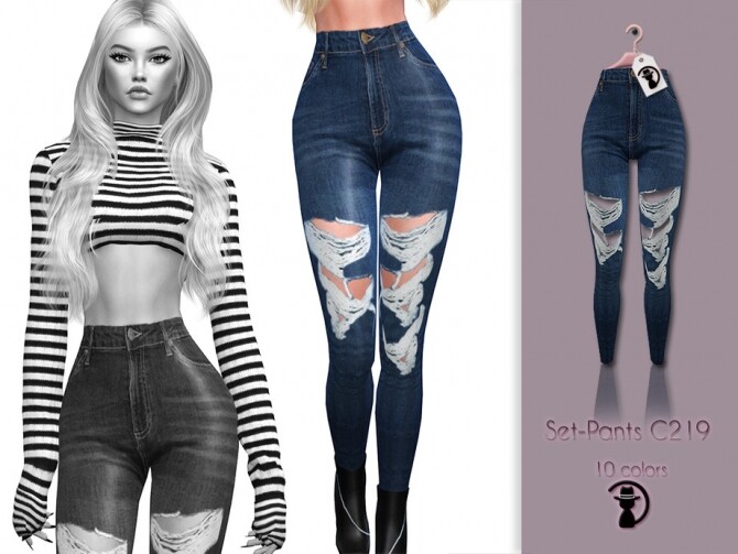Pants C219 by turksimmer at TSR » Sims 4 Updates