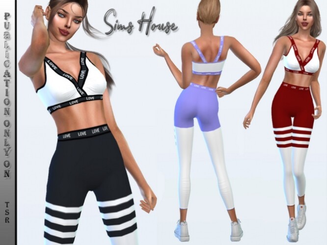 Yoga suit leggings by Sims House at TSR » Sims 4 Updates