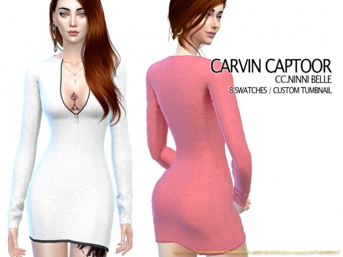 Sims 4 Ninni Belle Dress by carvin captoor at TSR