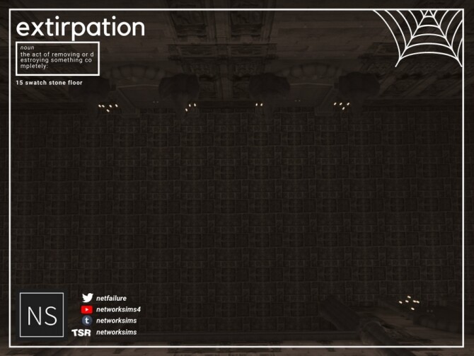 Sims 4 Extirpation Stone Floor by Networksims at TSR
