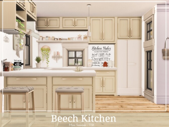 Sims 4 Beech Kitchen by Mini Simmer at TSR