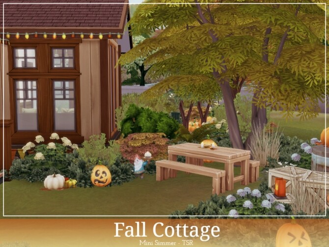 Sims 4 Fall Cottage by Mini Simmer at TSR