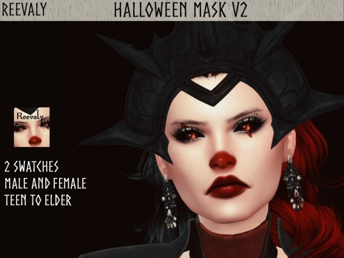 Sims 4 Halloween Mask V2 by Reevaly at TSR