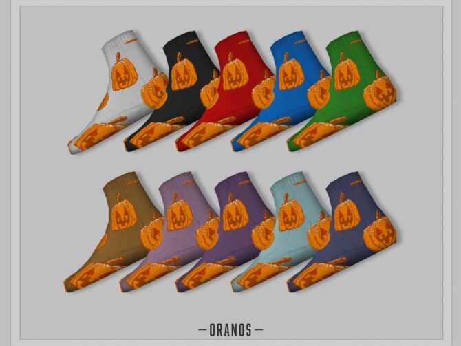 Sims 4 Irma Pumpkin Socks by OranosTR at TSR