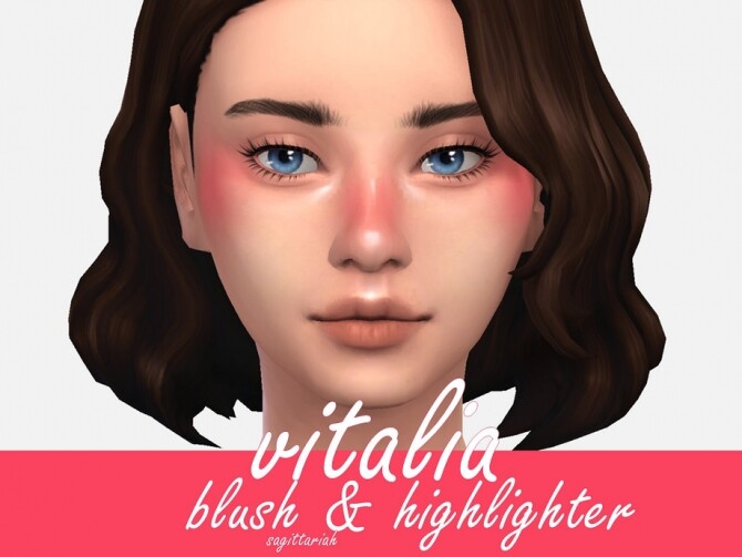 Sims 4 Vitalia Blush & Highlighter by Sagittariah at TSR