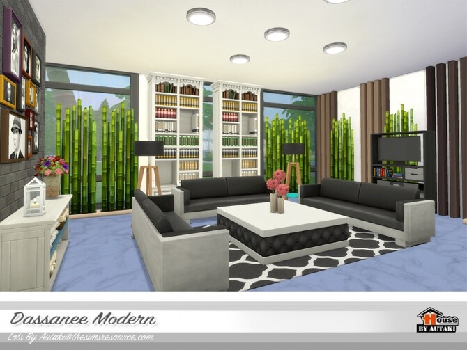 Sims 4 Dassanee Modern House by autaki at TSR