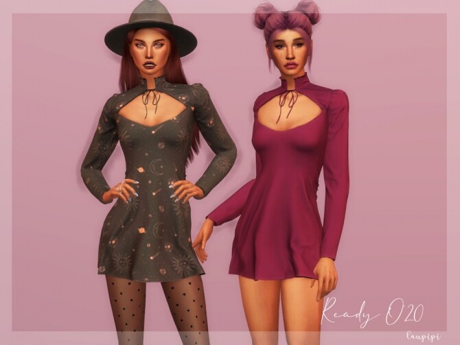 Sims 4 Dress DR362 by laupipi at TSR
