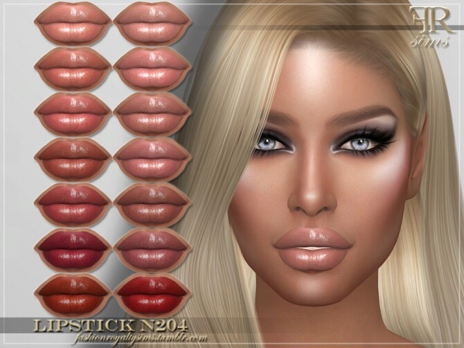 Sims 4 FRS Lipstick N204 by FashionRoyaltySims at TSR