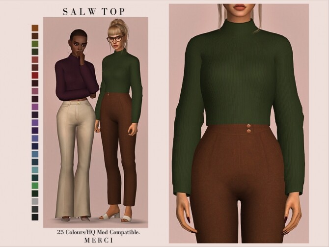 Sims 4 Salw Top by Merci at TSR