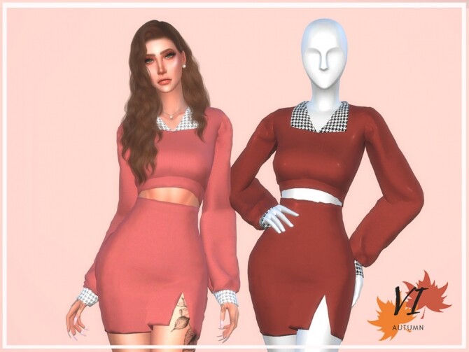 Sims 4 Skirt I Autumn VI by Viy Sims at TSR