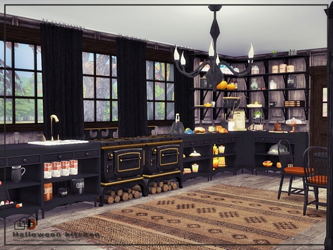 Sims 4 Halloween kitchen by Danuta720 at TSR