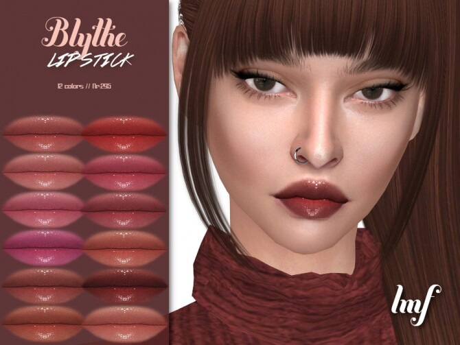 Sims 4 IMF Blythe Lipstick N.295 by IzzieMcFire at TSR