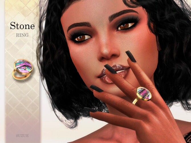 Sims 4 Stone Ring by Suzue at TSR
