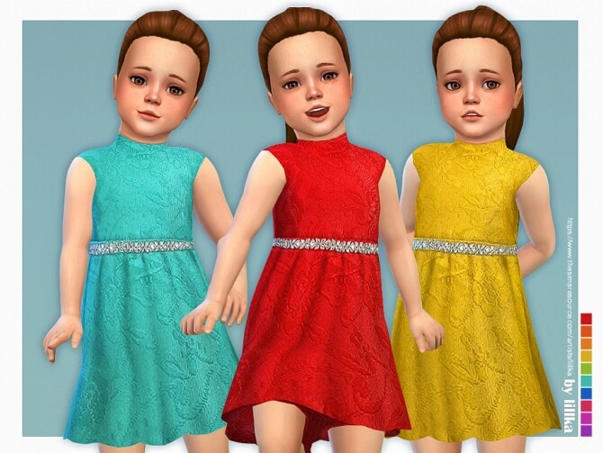 Sims 4 Liva Dress by lillka at TSR